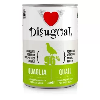 DISUGUAL MonoProtein konservi suņiem ar paipalas gaļu 400g